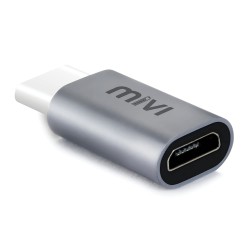 Mivi OAC2AMN Type-C to Micro USB OTG Adapter - (Space Grey)