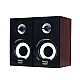 Quantum QHM636 Portable Laptop USB Powered Multimedia Wooden Speaker with AUX Input (Black)