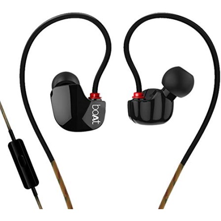 boAt Nirvanaa Uno in-Ear Earphones with Mic black boAt Nirvanaa Uno in-Ear Earphones with Mic black