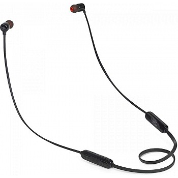 JBL T110BT Pure Bass in-Ear Wireless Headphone with Mic, Magnetic Cable and Quick Charging (Black)