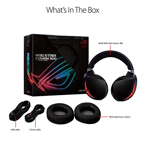 ASUS ROG Strix Fusion 300 Virtual 7.1 LED Gaming Headset with Microphone for PC/Mobile/Console ASUS ROG Strix Fusion 300 Virtual 7.1 LED Gaming Headset with Microphone for PC/Mobile/Console