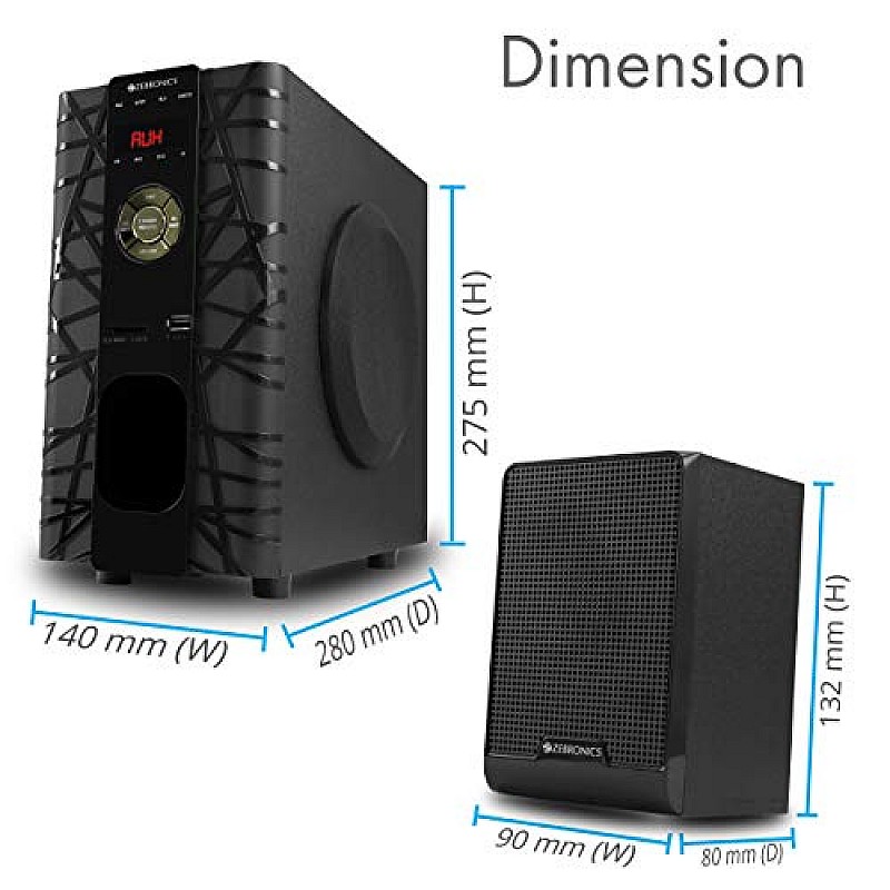 Zebronics BT6860RUCF 5.1 Bluetooth Speakers (Black)