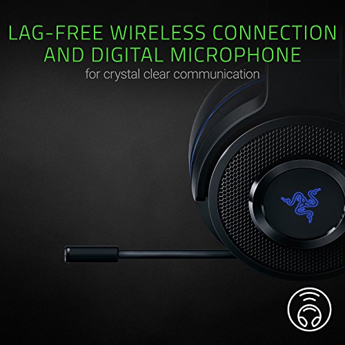 Razer Rz04-02230100-R3M1 Thresher 7.1 Bluetooth Wireless Over Ear Gaming Headphones with Leatherette Ear Cushions, with Mic Razer Rz04-02230100-R3M1 Thresher 7.1 Bluetooth Wireless Over Ear Gaming Headphones with Leatherette Ear Cushions, with Mic