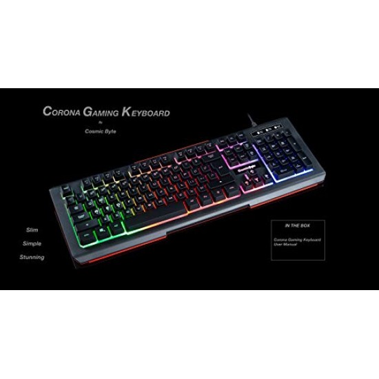 Cosmic Byte CB-GK-09 Corona Wired Gaming Keyboard with Blue LED