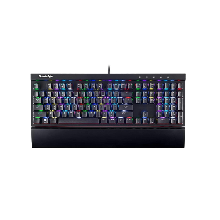 Cosmic Byte CB-GK-03 Black Eye Wired Mechanical Keyboard Real RBG Backlit with Effects Black