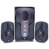 iBall Hi-Basss 2.1 Speaker Built-in FM Radio and Multiple Equalizers with LED Display and Remote Control, Black