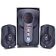 iBall Hi-Basss 2.1 Speaker Built-in FM Radio and Multiple Equalizers with LED Display and Remote Control, Black