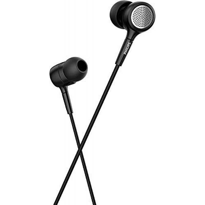 Philips SHE1515BK/94 Upbeat Earphones with Mic (Black)