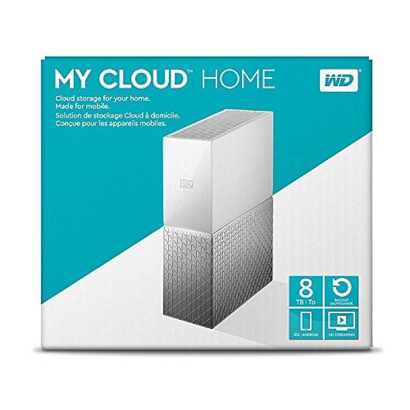 WD My Cloud Home WDBVXC0060HWT-BESN 6TB Network Attached Storage White Personal Cloud