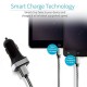 Mivi 3.4A Dual Port Smart Car Charger for all Smartphones