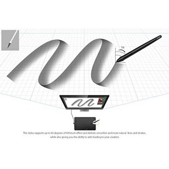 XP-Pen Deco01 V2 Digital Graphics Drawing Pen Tablet Black