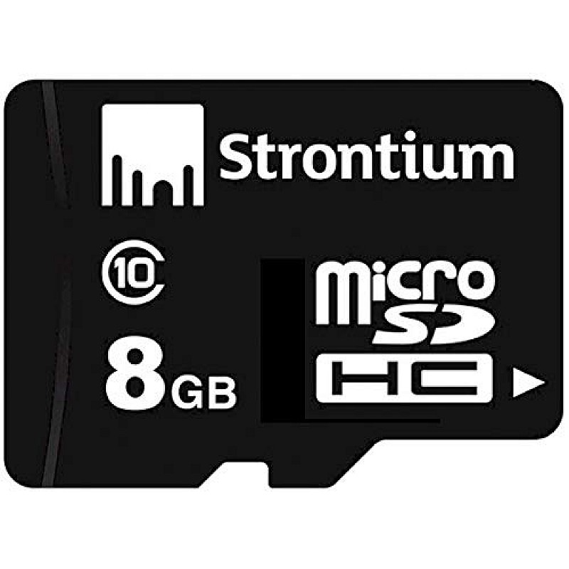 Strontium MicroSD Class 10-8GB Memory Card (Black)--