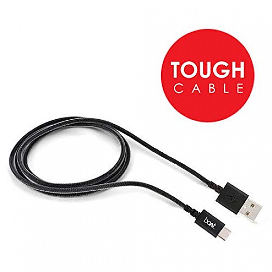 boAt A400 USB Type-C to USB-A 2.0 Male Data Cable, 2 Meter (Black)