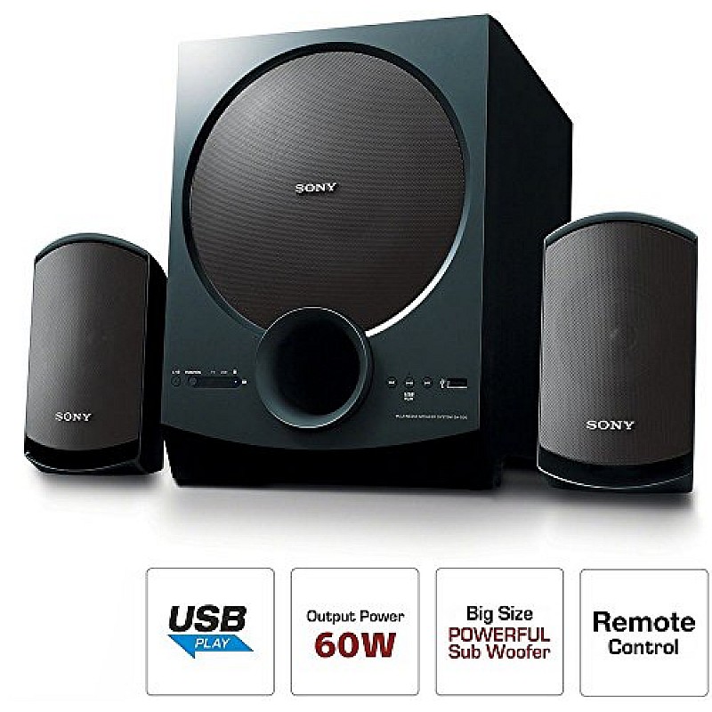 Sony SA-D20 C E12 2.1 Channel Multimedia Speaker System with Bluetooth Refurbished(Black)