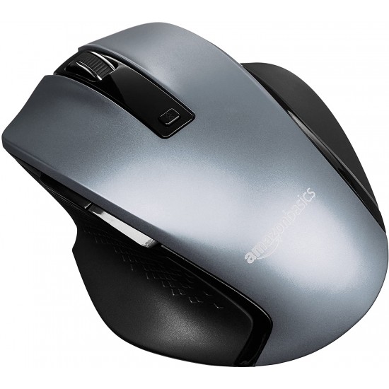 Compact Ergonomic Wireless Mouse with Fast Scrolling - Silver