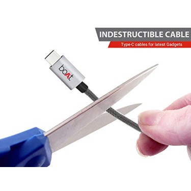 boAt A500 1.2m USB Type-C to USB-A 2.0 Male Data Cable (Grey) boAt A500 1.2m USB Type-C to USB-A 2.0 Male Data Cable (Grey)