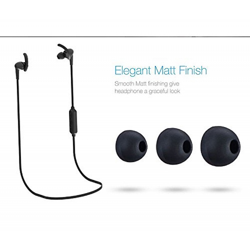 F&D EW201 Extra Bass In-Ear Wireless Earphones with Mic(Black)