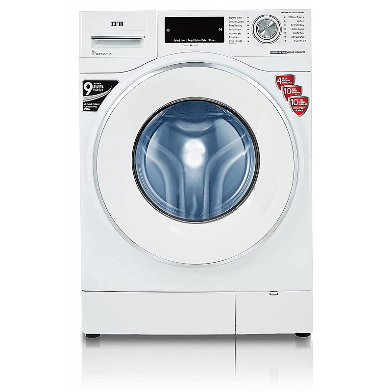 IFB 8.5 kg 5 Star Fully-Automatic Front Loading Washing Machine EXECUTIVE PLUS VX ID, White, In-Built Heater, 4D Wash technology