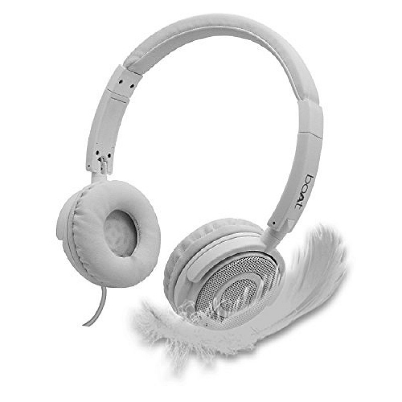 boAt Bass Heads 900 Wired Headphones with Mic (White)