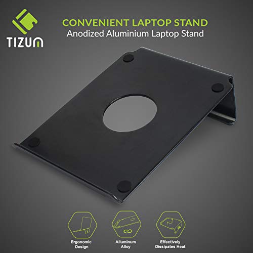Tizum Anodised Aluminium Laptop Stand with Steady Ergonomics (Black) Tizum Anodised Aluminium Laptop Stand with Steady Ergonomics (Black)