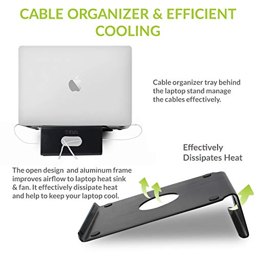 Tizum Anodised Aluminium Laptop Stand with Steady Ergonomics (Black) Tizum Anodised Aluminium Laptop Stand with Steady Ergonomics (Black)