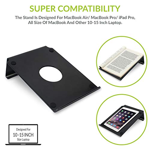 Tizum Anodised Aluminium Laptop Stand with Steady Ergonomics (Black) Tizum Anodised Aluminium Laptop Stand with Steady Ergonomics (Black)
