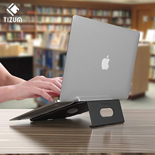 Tizum Anodised Aluminium Laptop Stand with Steady Ergonomics (Black) Tizum Anodised Aluminium Laptop Stand with Steady Ergonomics (Black)
