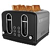 Black + Decker BXTO0401IN 2300-Watt 4 Slice Pop-up Toaster (Grey)