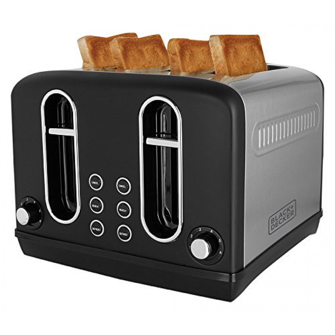 Buy Black + Decker BXTO0401IN 2300-Watt 4 Slice Pop-up Toaster (Grey)