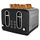 Black + Decker BXTO0401IN 2300-Watt 4 Slice Pop-up Toaster (Grey)