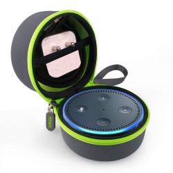 Tizum EchoDotG Travel Portable Hard Case Pouch for Echo Dot (Grey)