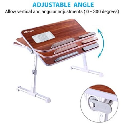 Portronics My buddy plus Adjustable Laptop cooling Table (Brown) Portronics My buddy plus Adjustable Laptop cooling Table (Brown)