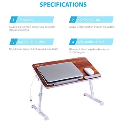 Portronics My buddy plus Adjustable Laptop cooling Table (Brown) Portronics My buddy plus Adjustable Laptop cooling Table (Brown)
