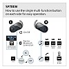 Sony WF-SP700N/W True Wireless Splash-Proof Noise-Cancelling Earbuds with Built-In Microphone White