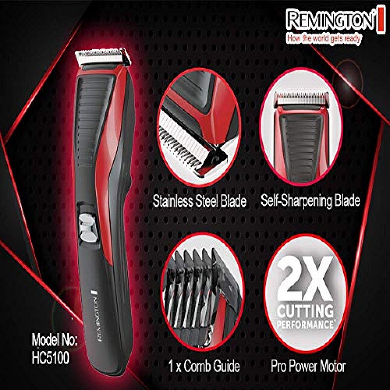 Remington Hair Clipper My Groom,(HC5100), Red/Black 