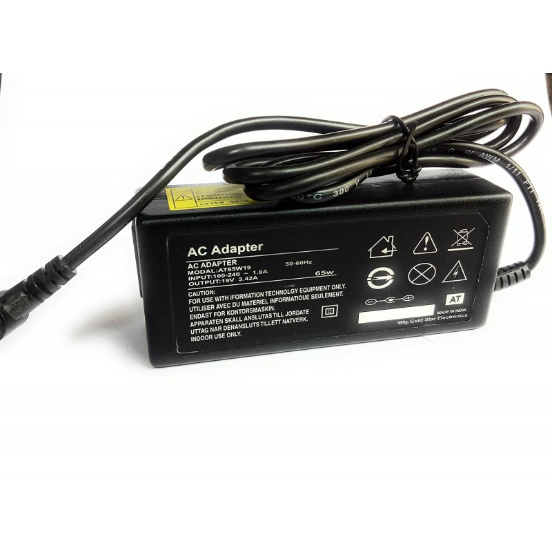 Acer 65W Yellow PIN/TIP Laptop Adapter Charger 19V 3.42A for Acer Aspire 5920 FO200/1551/3830T/4250