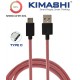 Kimashi KIMTC1-R Type C to USB A Cable - 3.3 Feet (1 Meter) - (Red)