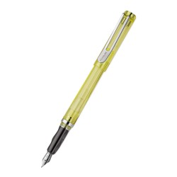 Pennline Crystal Fountain Pen - Yellow, Medium Nib