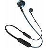 JBL T205BT by Harman Pure Bass Wireless Metal Earbud Headphones with Mic (Blue) 