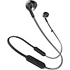 JBL T205BT Pure Bass Wireless Metal Earbud Headphones with Mic (Black)