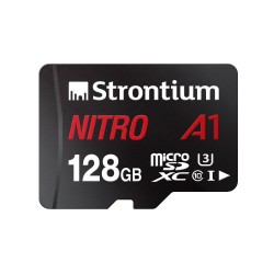 Strontium Nitro A1 128GB Micro SDXC Memory Card 100MB/s A1 UHS-I U3 Class 10 with High Speed Adapter for Smartphones 