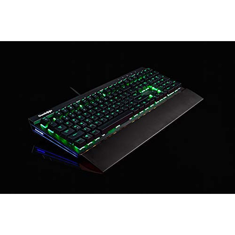 Cosmic Byte CB-GK-11 Black Eye Wired Aluminium Mechanical Keyboard, Real RBG Backlit with Effects Brown Switch