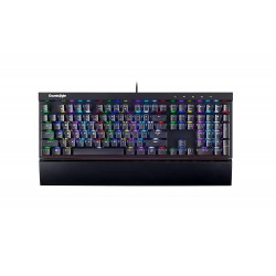 Cosmic Byte CB-GK-11 Black Eye Wired Aluminium Mechanical Keyboard, Real RBG Backlit with Effects - Brown Switch