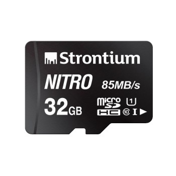 Strontium Nitro 32GB Micro SDHC Memory Card 85MB/s UHS-I U1 Class 10 High Speed (SRN32GTFU1QR)