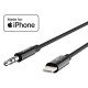 Belkin 3.5 mm Audio Cable with Lightning Connector for iPhone - 6 feet (1.82 Meters) - (Black)