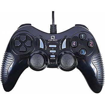 Live Tech Turbo Double Vibration Game Pad GP 01(Black)