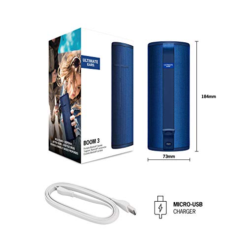Ultimate Ears, Boom 3 Wireless Bluetooth Speaker, Bold Sound 15-Hour Battery Lagoon Blue Ultimate Ears, Boom 3 Wireless Bluetooth Speaker, Bold Sound 15-Hour Battery Lagoon Blue