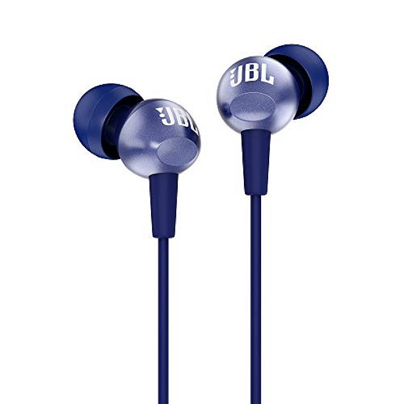 JBL C200SI Super Deep Bass in-Ear Premium Headphones with Mic Mystic Blue