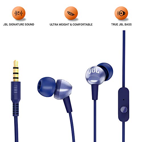 JBL C200SI Super Deep Bass in-Ear Premium Headphones with Mic Mystic Blue JBL C200SI Super Deep Bass in-Ear Premium Headphones with Mic Mystic Blue