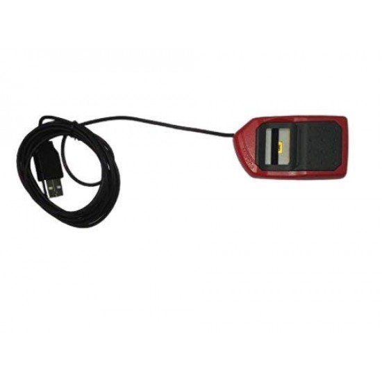 Morpho MSO 1300 E3 Biometric Fingerprint Scanner with 1 year RD Service (red and black)